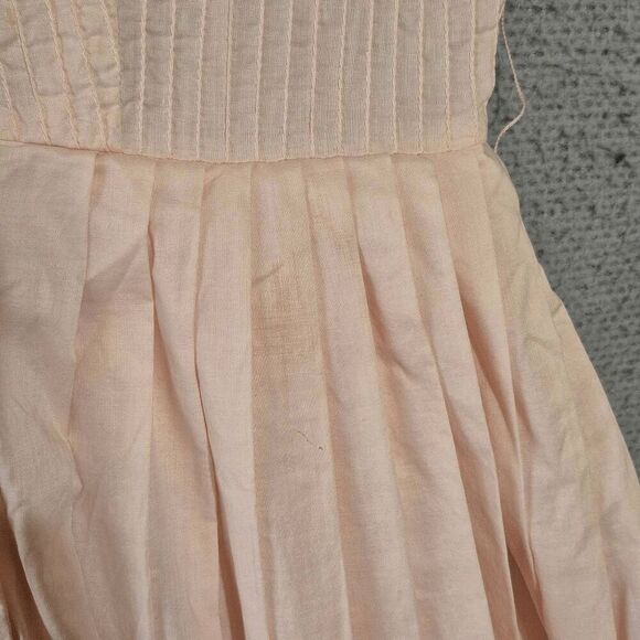 Vintage Jeanne Model Women's Pink Lace Details Short Sleeve Button Shirt Dress M - Picture 6 of 8